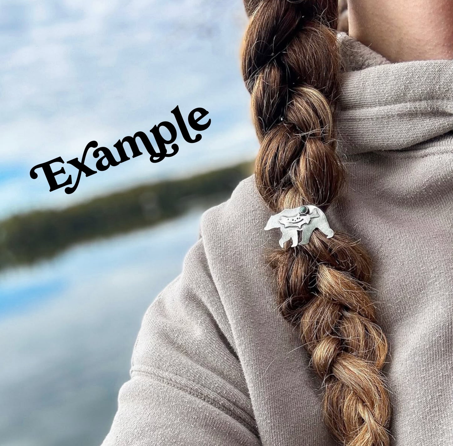 Silver / Turquoise Bear Pin